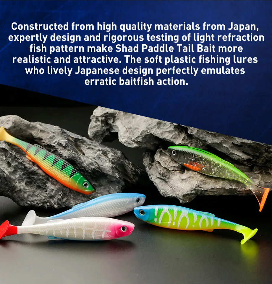 Señuelo Artificial de silicona suave para pesca, anzuelo de plantilla para agua dulce y salada, perca, trucha, 10cm, 11,5g, 3 piezas, Zander Shad Swimbait - imagen 5