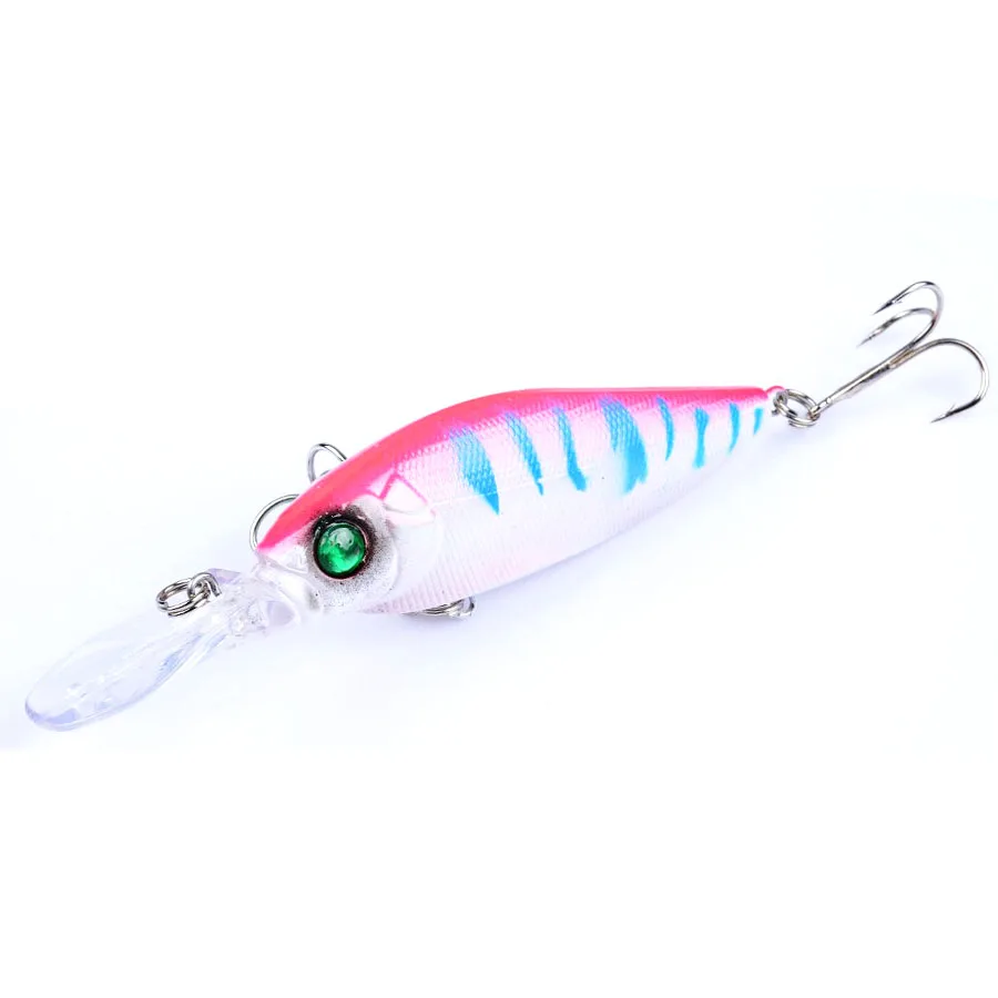 Vibrador de 1 pieza para Señuelos de Pesca, cebo duro Vib, Wobblers artificiales para curricán, carpa, Crankbait, aparejos de pesca Swimbait 3d, ojos de pez - imagen 5