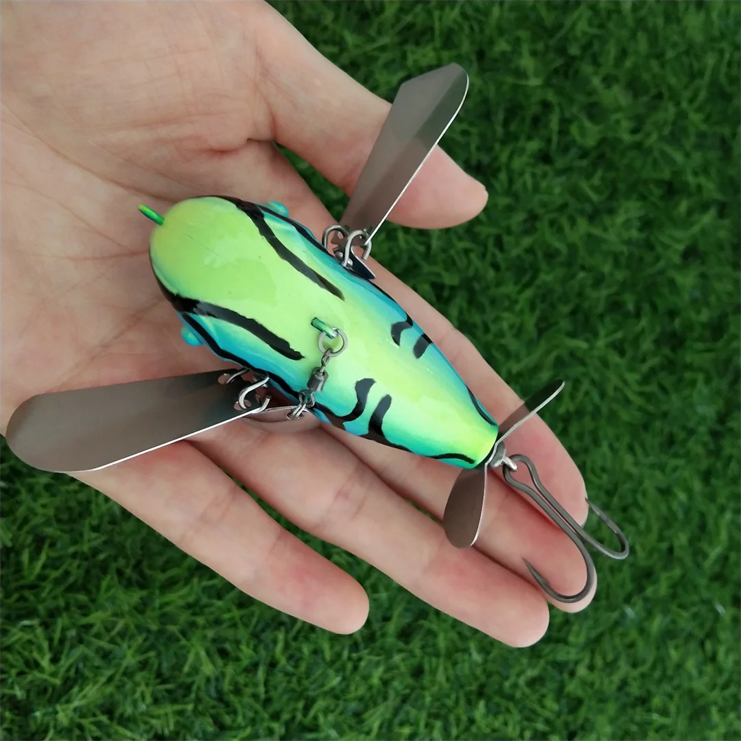 Señuelo Plopper con hélice y cola giratoria para lubina - imagen 4