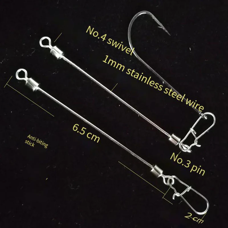 Equipo de pesca PD, Pin antimordedura, cadena antimordida, Conector de acero inoxidable, líder frontal, pesca en el mar - imagen 4