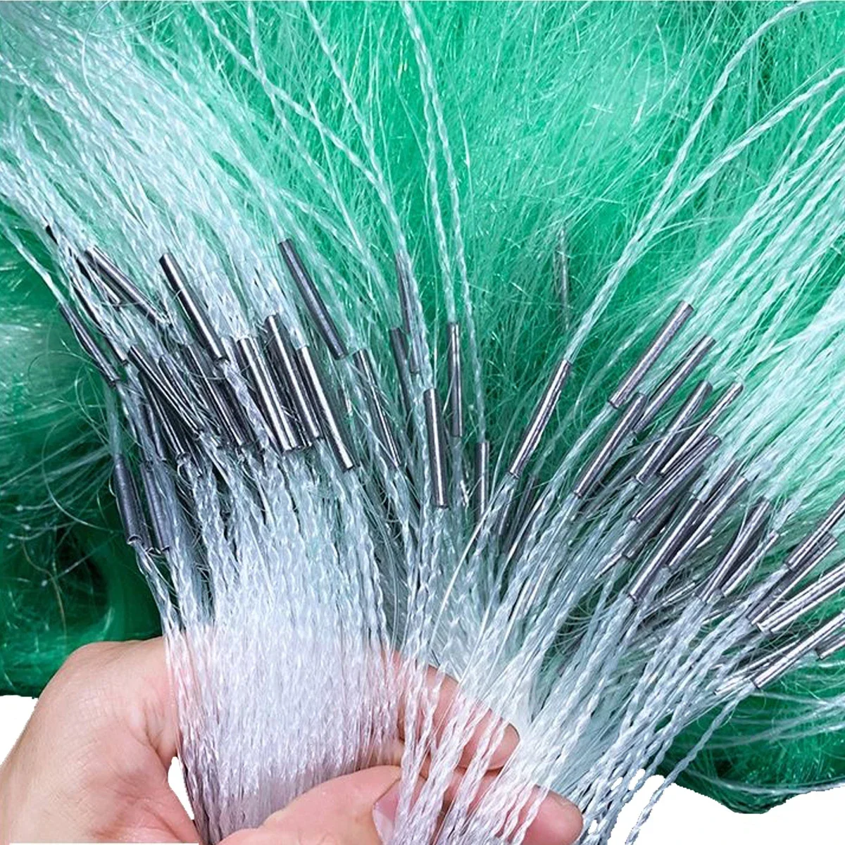 POUI COME DREAM Profundidad 1,5 m-10 m Monofilamento de nailon fuerte Tres capas Plomo Red de pesca Longitud 80 m-90 m Trammel Red de Pesca - imagen 5