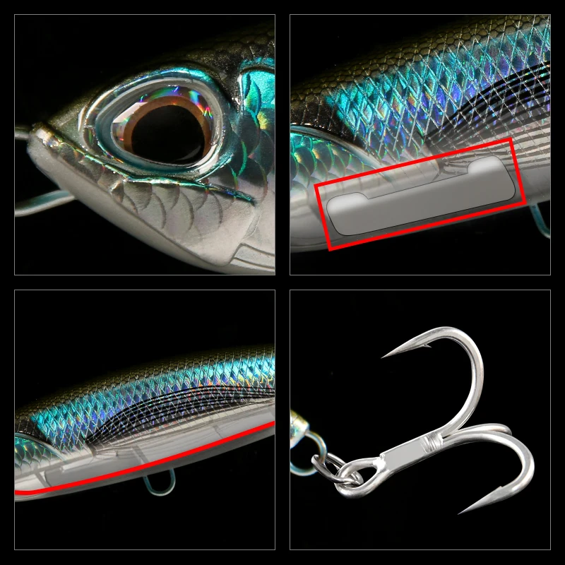 LETOYO-lápiz que se hunde, anzuelos resistentes, cebo duro Artificial, señuelo de lubina, señuelo de atún Bluefin, Señuelos de Pesca de Mar - imagen 4