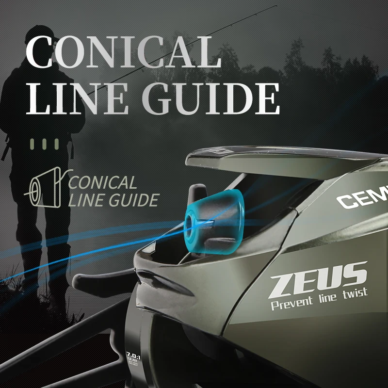 CEMREO-carrete de pesca de fundición de cebo, sistema de freno magnético, alarma de arrastre de peces, rodamientos suaves NMB, pesca en agua salada - imagen 3