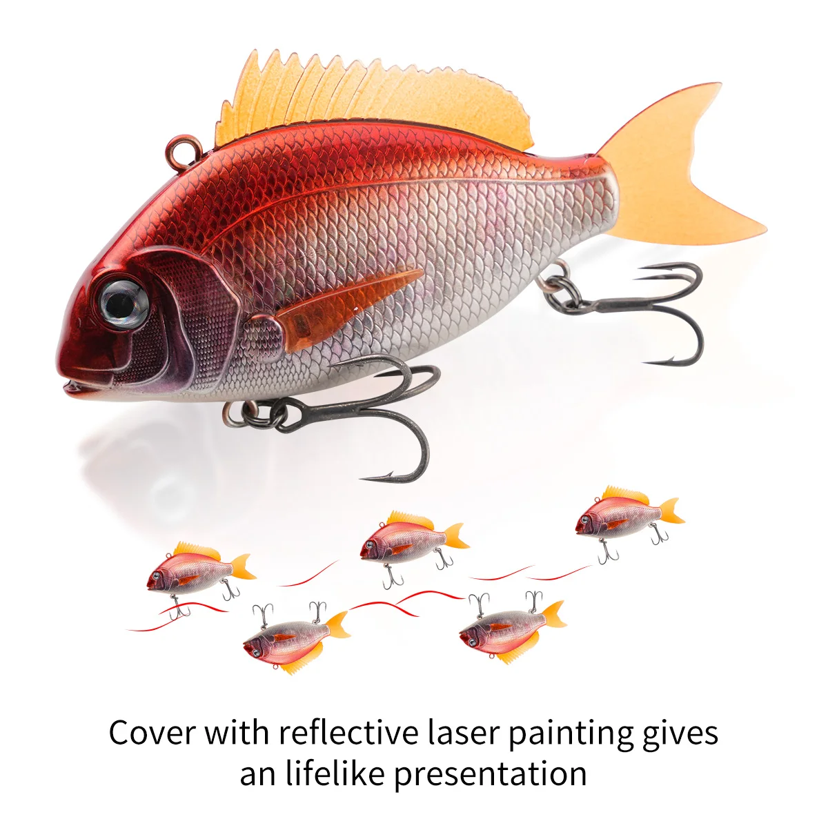 1 Uds. Cebo de pesca Wobbler sonajero VIB 65mm 24g señuelo de pesca que se hunde peces reales como anzuelos de cebo duro aparejos de pesca señuelo de agua de mar - imagen 5