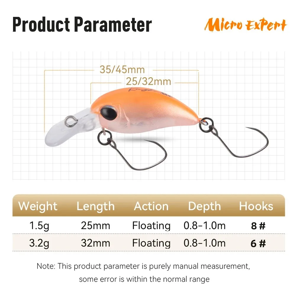Kingdom Micro Expert Minnow señuelo crankbait para trucha topwater - imagen 4