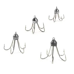 Anzuelos 5 Garras con Plomo para Pesca de Fondo – Acero Carbono