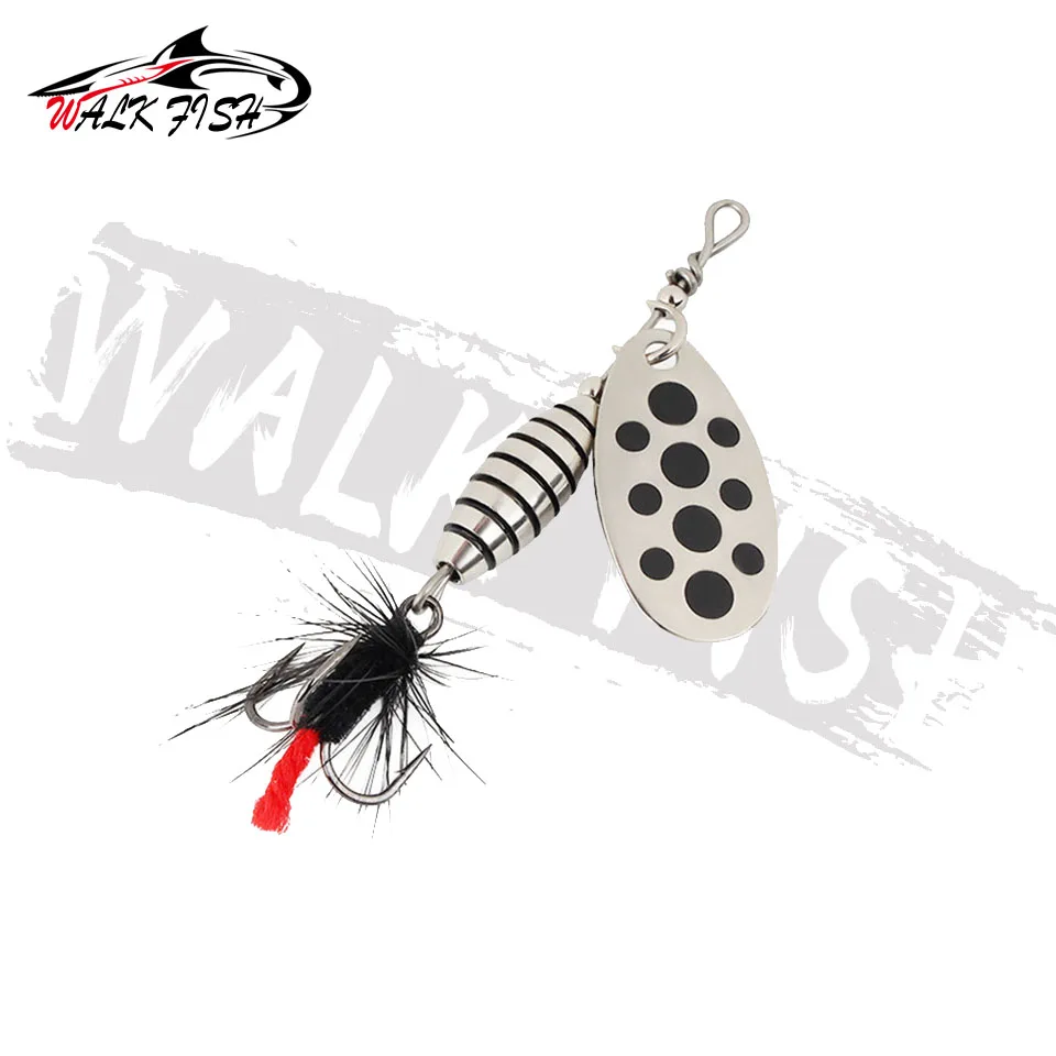 WALK FISH-señuelo giratorio de Pesca con lentejuelas, cebo giratorio de latón, gancho de acero con alto contenido de carbono, 3,7g, 5,3g, 8,2g, 10,5g - imagen 2