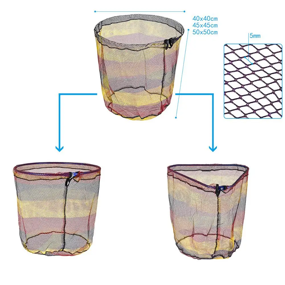 Red de pesca plegable de aleación de aluminio, red triangular redonda, anticorrosiva, trampa para peces, herramientas al aire libre, accesorios de equipo de pesca - imagen 2