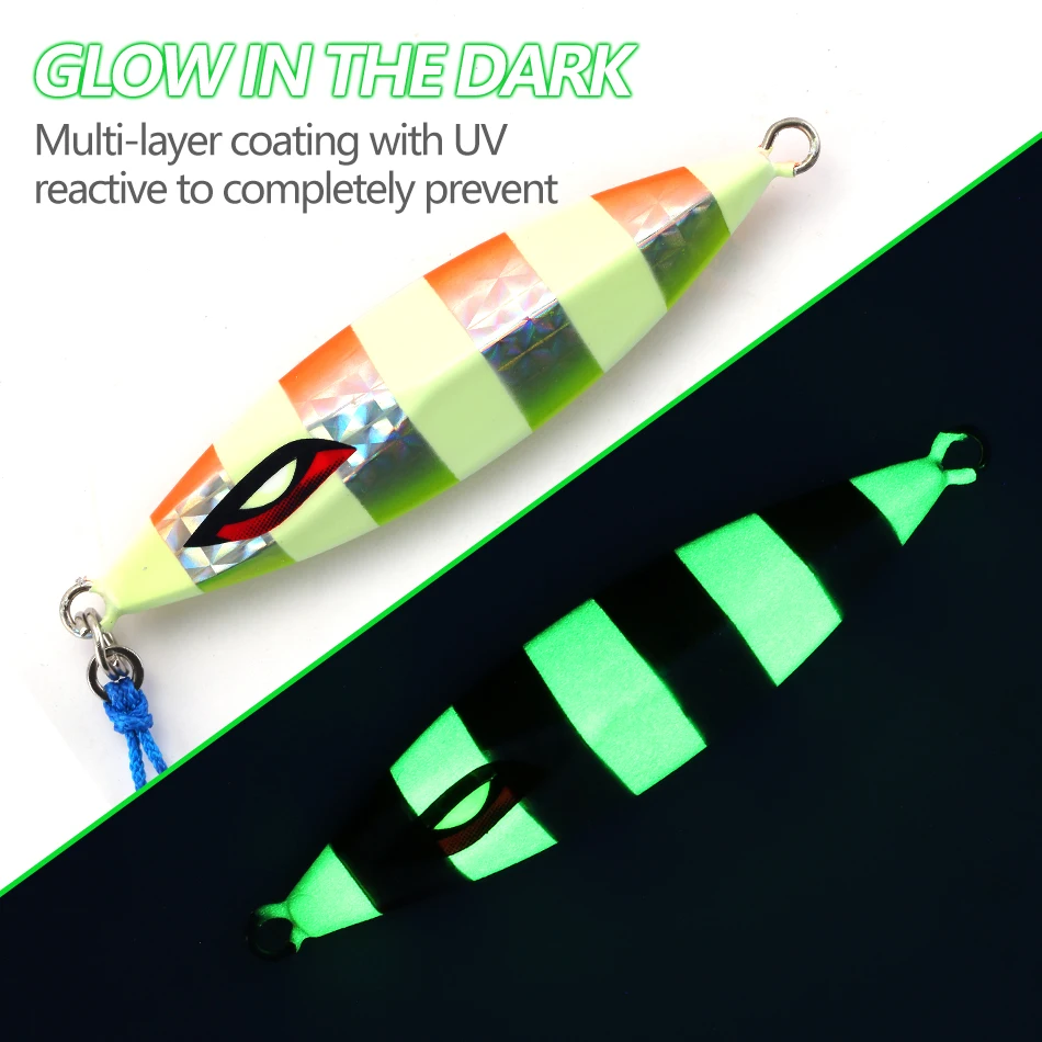 MOOKZZ nuevo señuelo de pesca Jigjing lento de Metal 40G 60G 80G 100G 130G 150G 180G 200G Señuelos de hundimiento de barco de mar - imagen 4