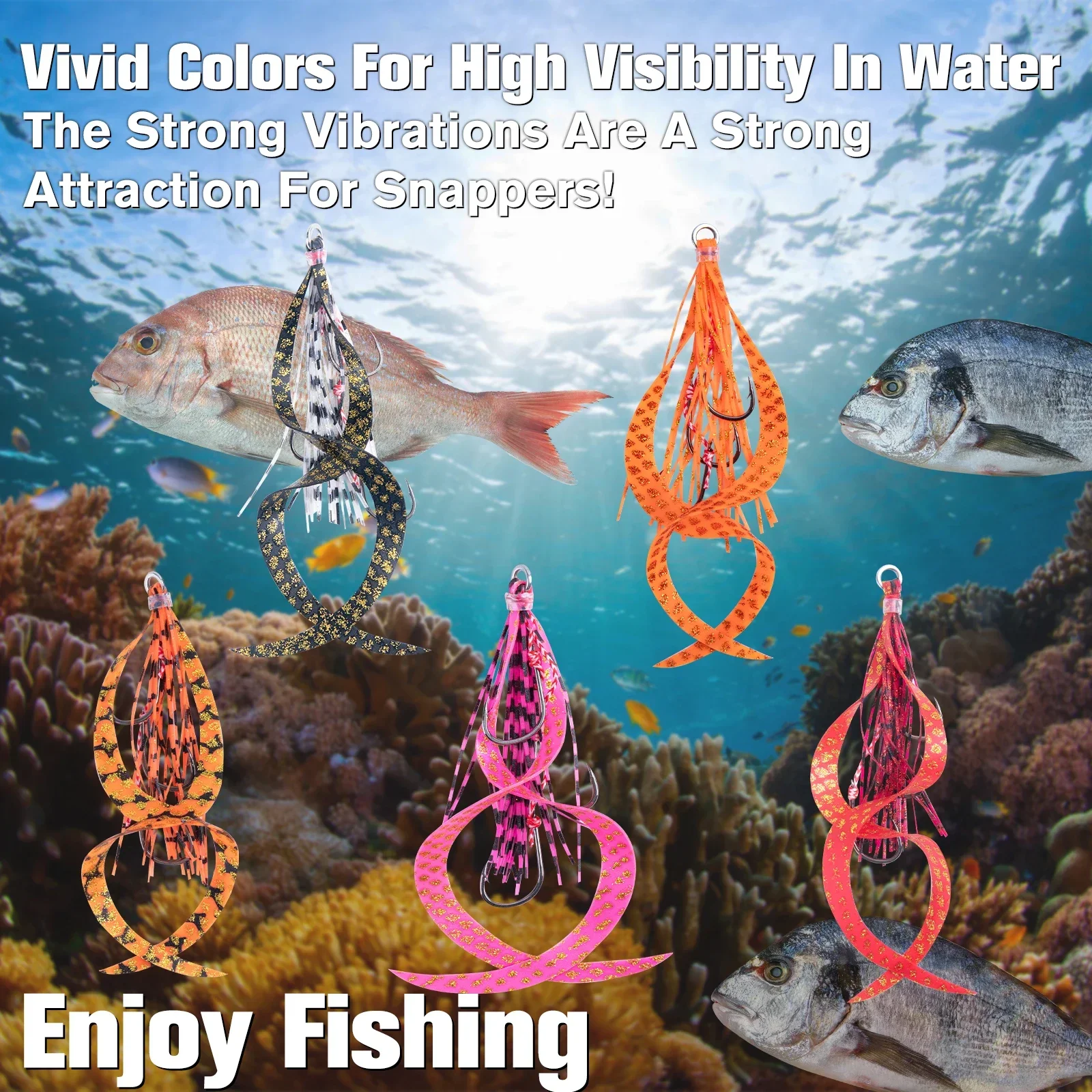 Goture-Juego de Señuelos de Pesca de camarones realistas, cebo suave brillante de agua salada/dulce con anzuelo para trucha, lubina, salmón y Lucio, 5-10 Uds. - imagen 5