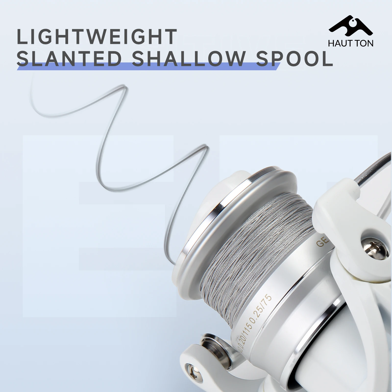 Carrete de pesca giratorio blanco serie ET1500/250/3000 4 + 1BB 6kg/13,23LB arrastre máximo perfecto para pesca en agua dulce y salada - imagen 5