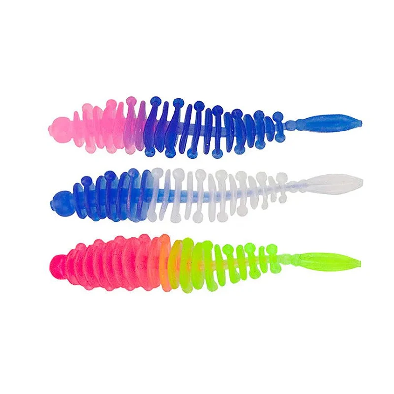 WEIHE (10 uds) 5,5 CM 1,2g Wobblers cebo suave cebos de natación señuelo suave de silicona carpa señuelos blandos artificiales para pesca - imagen 3