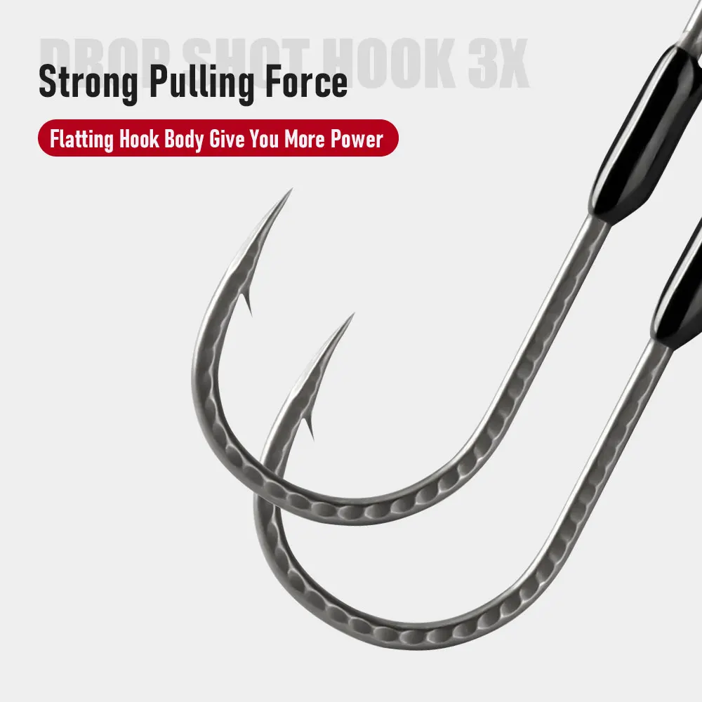 Kingdom anzuelo de pesca vertical de 90 grados 5 unids/bolsa 1 # 1/0 2/0 3/0 # Anzuelo de púas de ángulo recto de agua dulce de acero rico en carbono - imagen 5