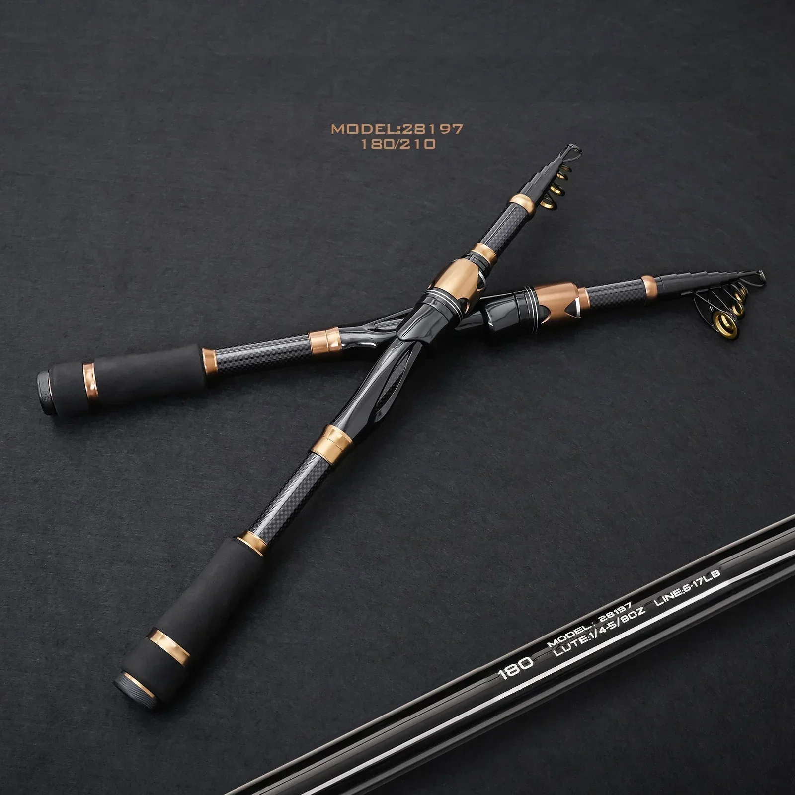 Caña de pescar telescópica de 1,8 m, 2,1 m y 2,4 m, caña de pescar giratoria de viaje de alto carbono, caña de pescar portátil antideslizante para pescador - imagen 5