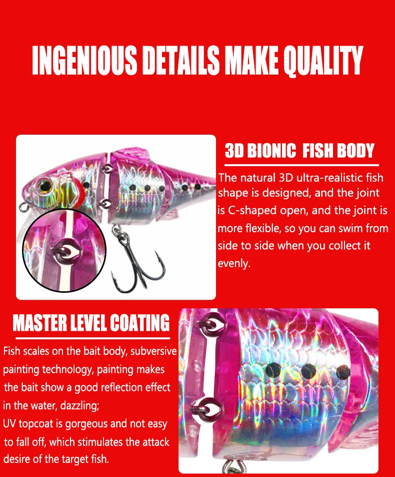 Detalle articulación swimbait Jackail