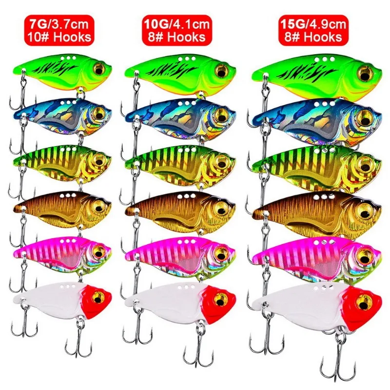 Señuelos de pesca Minnow con anzuelo triple, cebo de Metal, señuelo duro que se hunde, cuchara de aparejos de pesca de carpa Wobblers para Lucio, 10g - imagen 3