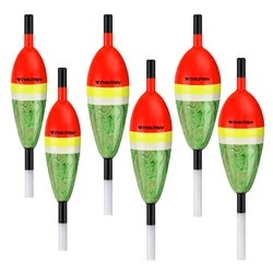THKFISH 5 uds flotadores de pesca Balsa madera pesca Slip Bobbers boyas para tipo panfish Walleyes agua dulce oliva Bobber