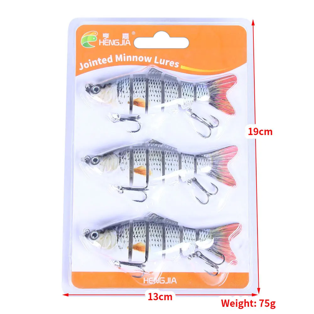 Swimming Bait Jointed Fishing Lure Floating Hard bait with Jerk Fishing Lure For Big Bait Bass Pike Minnow Lure High Quality - imagen 4