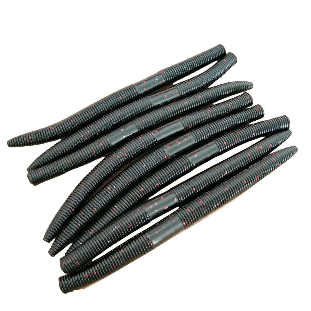 Swolfy-cebo suave de gusano, 8 Uds., 13cm, 7g, olor a sal de lombriz de tierra, impulso realista, fideos suaves de alta elasticidad, señuelo de gusano duradero - imagen 2