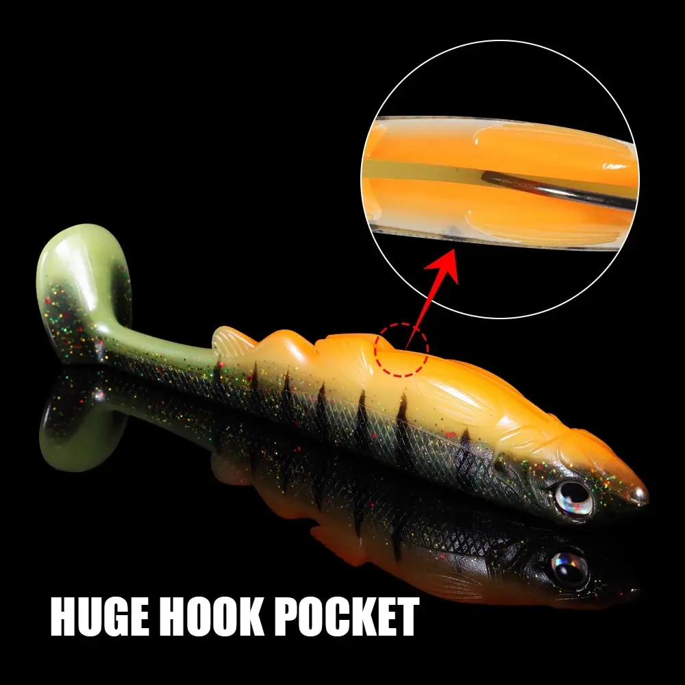 Spinpoler-señuelo de Pesca Stalker, cebo blando con cola de paleta de 16cm, Wobbler, plástico falso, Swimbait, lubina, Lucio, trucha, aparejos de Pesca - imagen 4