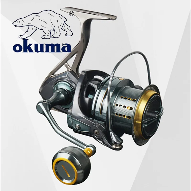 Rueda giratoria Okuma, rueda de lanzamiento remota de objetos grandes, rueda de anclaje totalmente de metal sin costuras, rueda de poste de mar, rueda de sedal de pesca - imagen 4