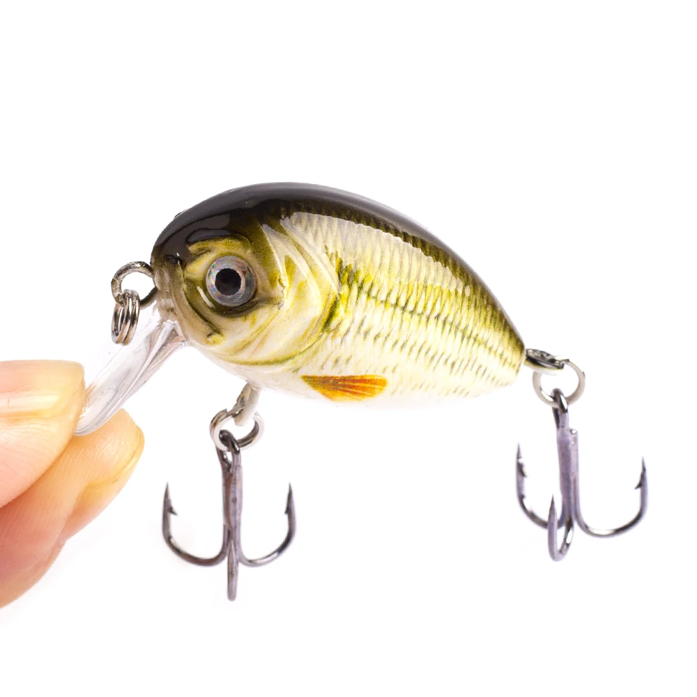 CCLTBA-Mini cebo de manivela, 4cm, 4g, Micro Wobbler Crankbait, Señuelos de Pesca ruidosos para aparejos de pececillos artificiales duros de agua dulce - imagen 3