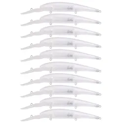 Cebos nude en blanco, cebo de pesca de pececillos, cuerpos de señuelos sin pintar, 16,5 cm, 21g, 10 unidades