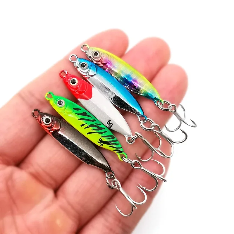 OUTKIT, novedad, 5g, 10g, 15g, señuelo de Pesca Jigging, cuchara Spinnerbait, cebo de Metal, lubina, atún, señuelos, plantilla de plomo, aparejos de Pesca para pececillos - imagen 3