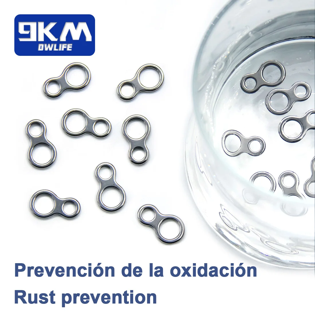 Anillo sólido de pesca de acero inoxidable, conectores de Señuelos de Pesca de Mar, anillos de Jigging giratorios, accesorios de pesca, aparejos, 25 ~ 100 Uds. - imagen 5