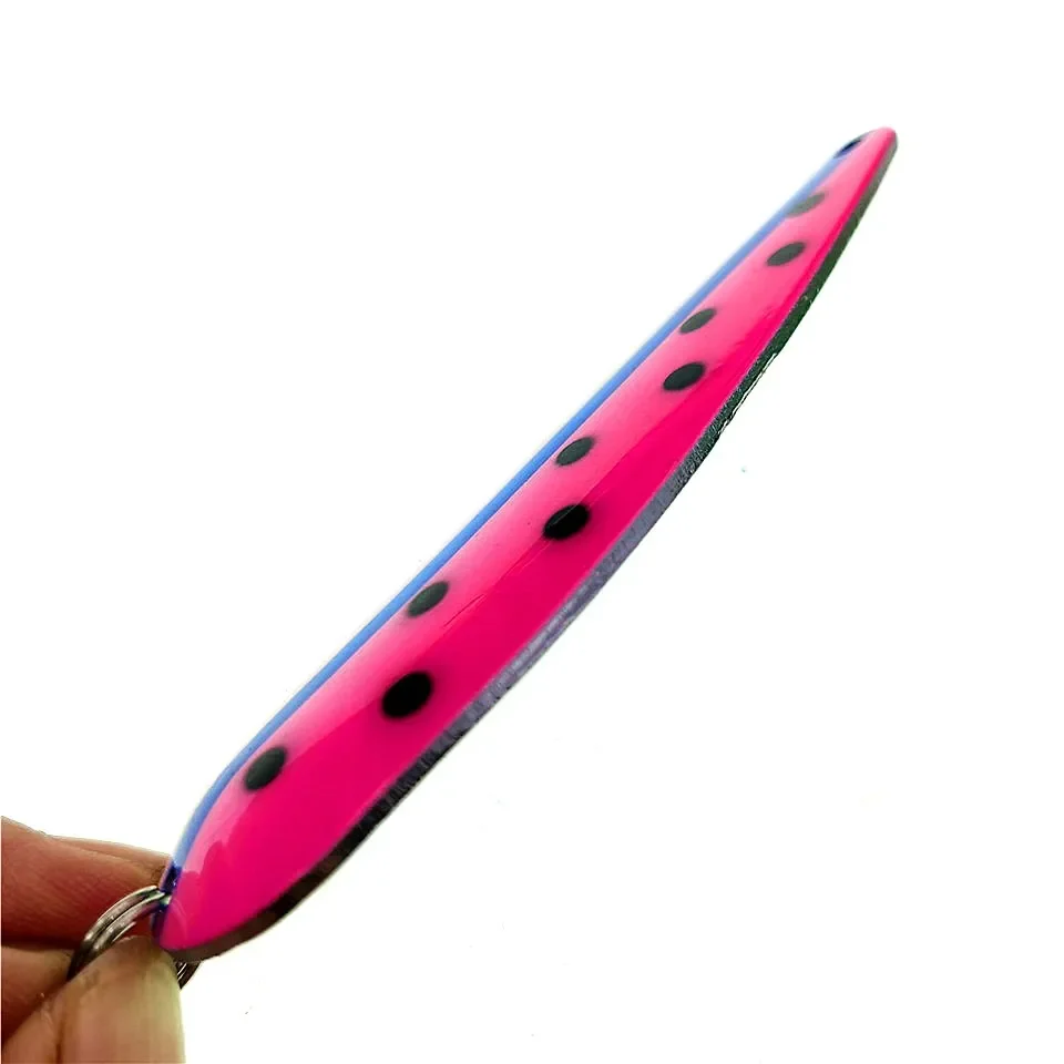 Señuelo de pesca MUKUN 19g 27g, cebos de cuchara de Metal artificiales, cuchara giratoria de colores mezclados, señuelos de curricán para trucha y lubina - imagen 4