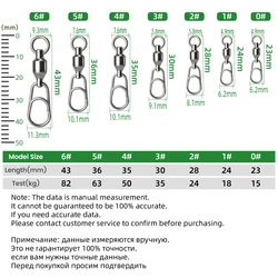 DNDYUJU 10X anillos giratorios acero inoxidable para señuelos