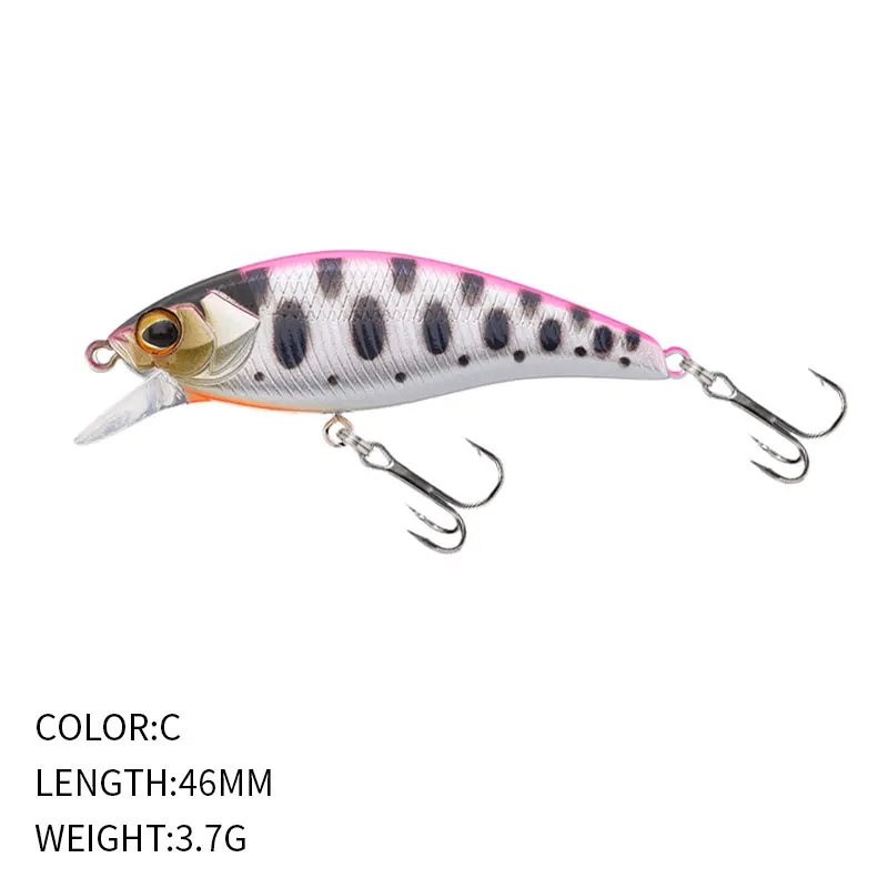 1 Uds 46mm 3,7g Micro Minnow señuelo Pesca Artificial trucha carpa pesca corriente lago cebos duros Jerkbait lubina Pike cebo - imagen 5