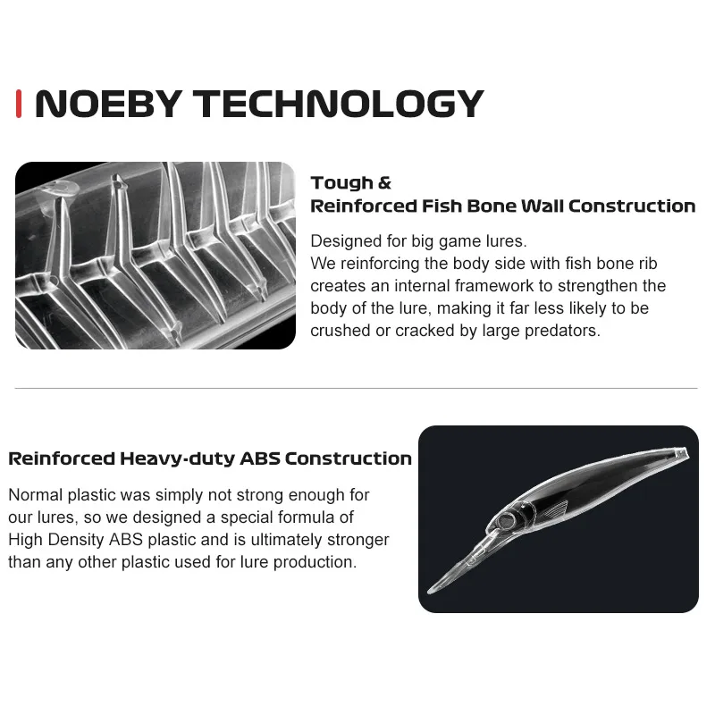 Señuelo de pesca Noeby Trolling Minnow 140mm 47g 180mm 94g cebo duro Artificial hueso de pescado más grueso señuelo de pesca flotante para buzo profundo - imagen 5