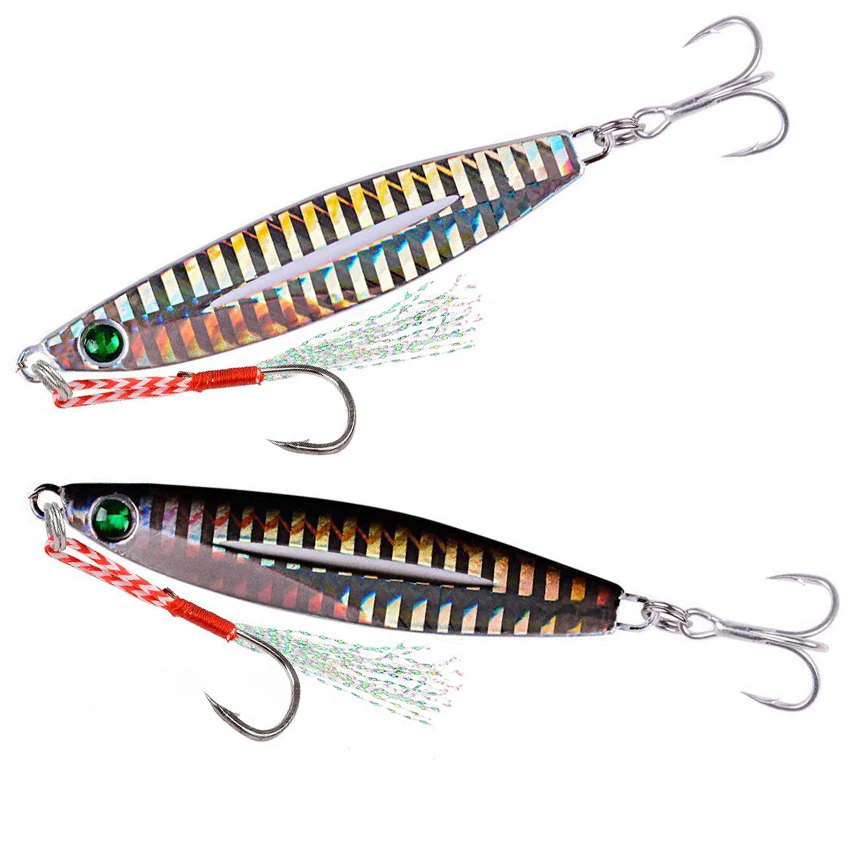 Cuchara jig metálica para lubina de la costa