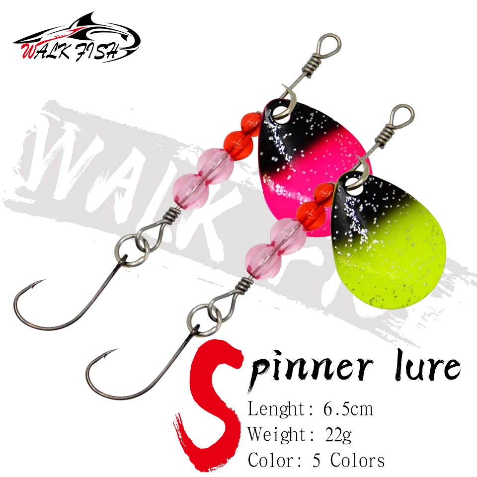 Señuelo giratorio WALK FISH con lentejuelas para trucha – cuchara - imagen 4