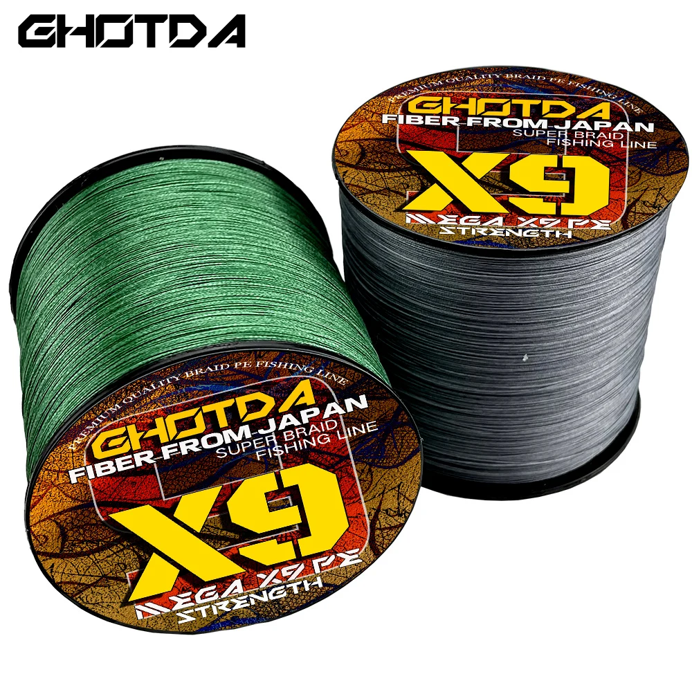 GHOTDA 1000M 500M 300M nueva línea de pesca trenzada de 9 hebras línea de PE multifilamento suave súper fuerte 20-100lb - imagen 3