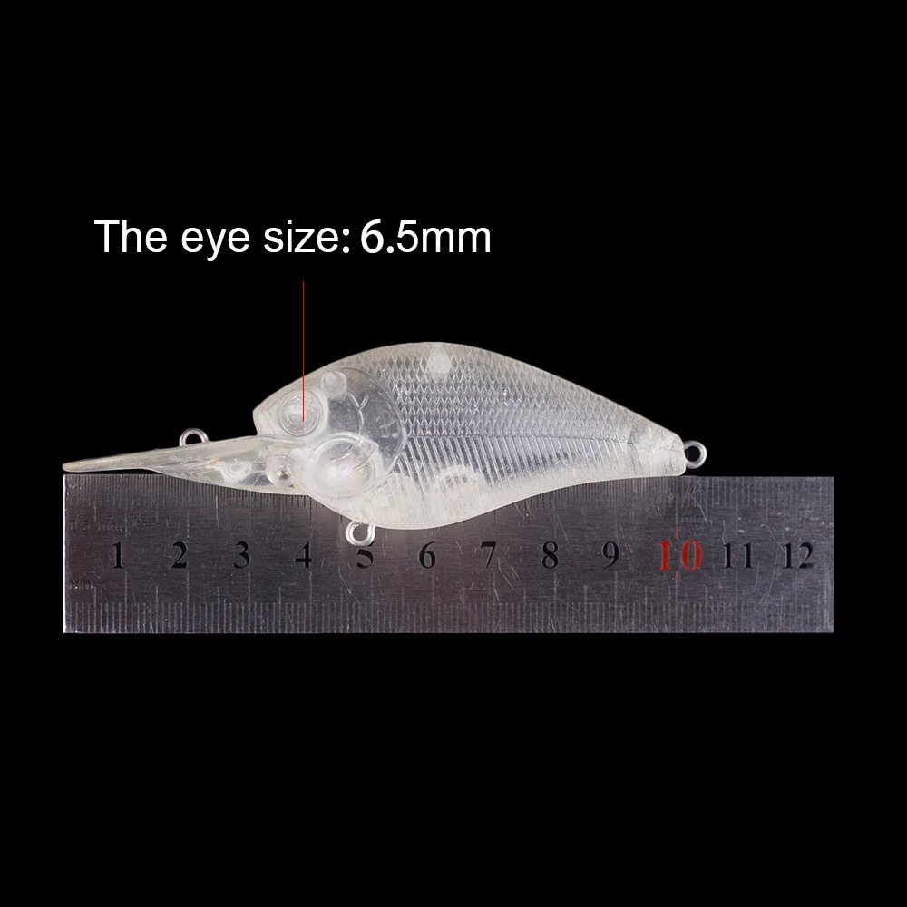 Hanlin-señuelo de pesca sin pintar, 10/20 piezas, 10CM, 15G, bolas de sonajero, plástico duro flotante, Wobbler, aparejos de lubina - imagen 2