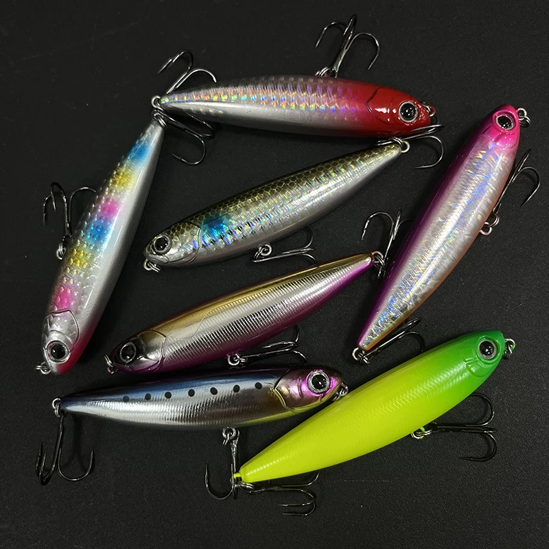 Cebo Stickbait Topwater de superficie para lucio, perfil lápiz popper - imagen 5