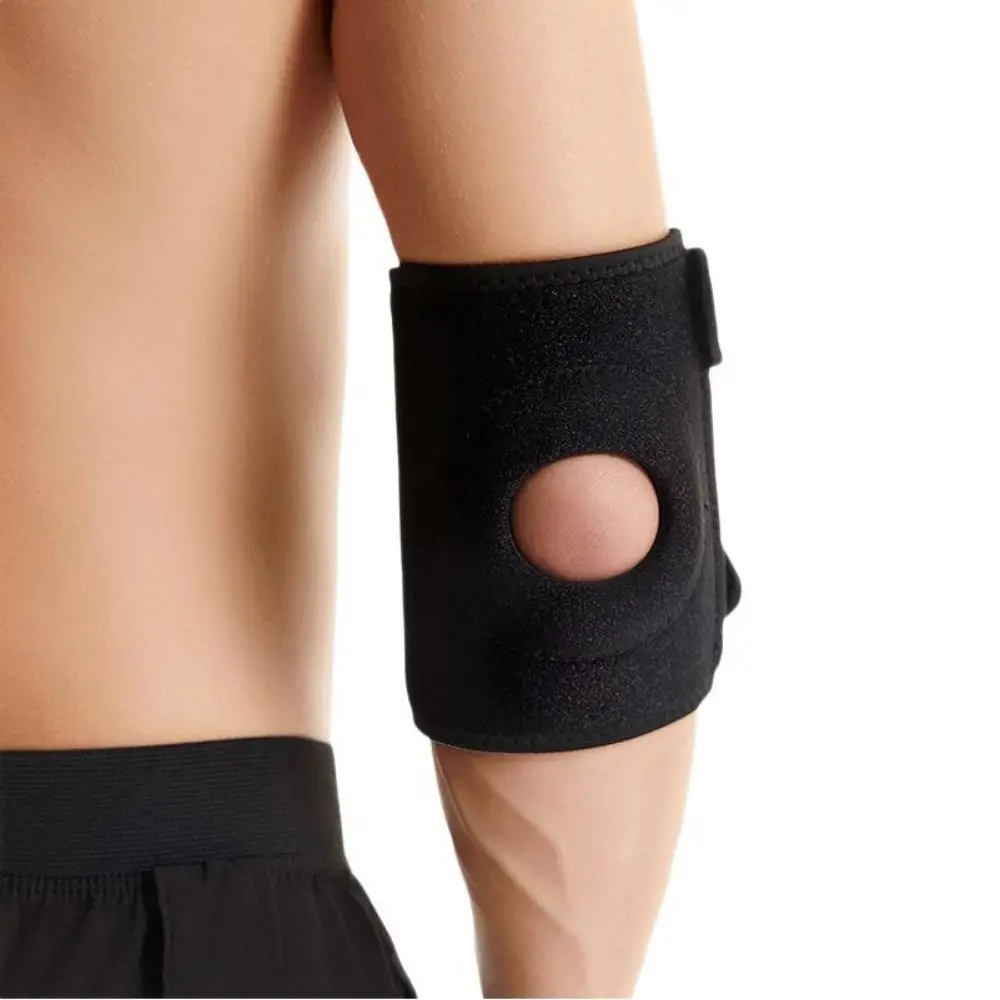 Coderas de seguridad deportivas de nailon EVA, coderas transpirables ajustables, coderas negras, soporte para gimnasio y deportes