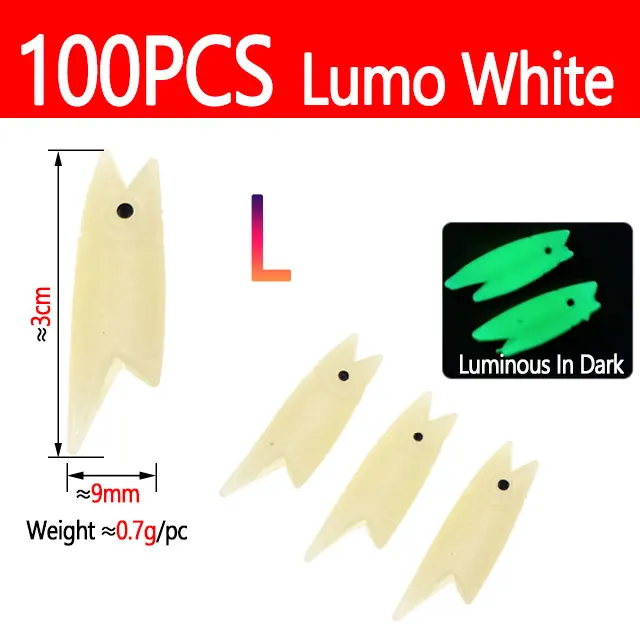 100pcs Lumo White L