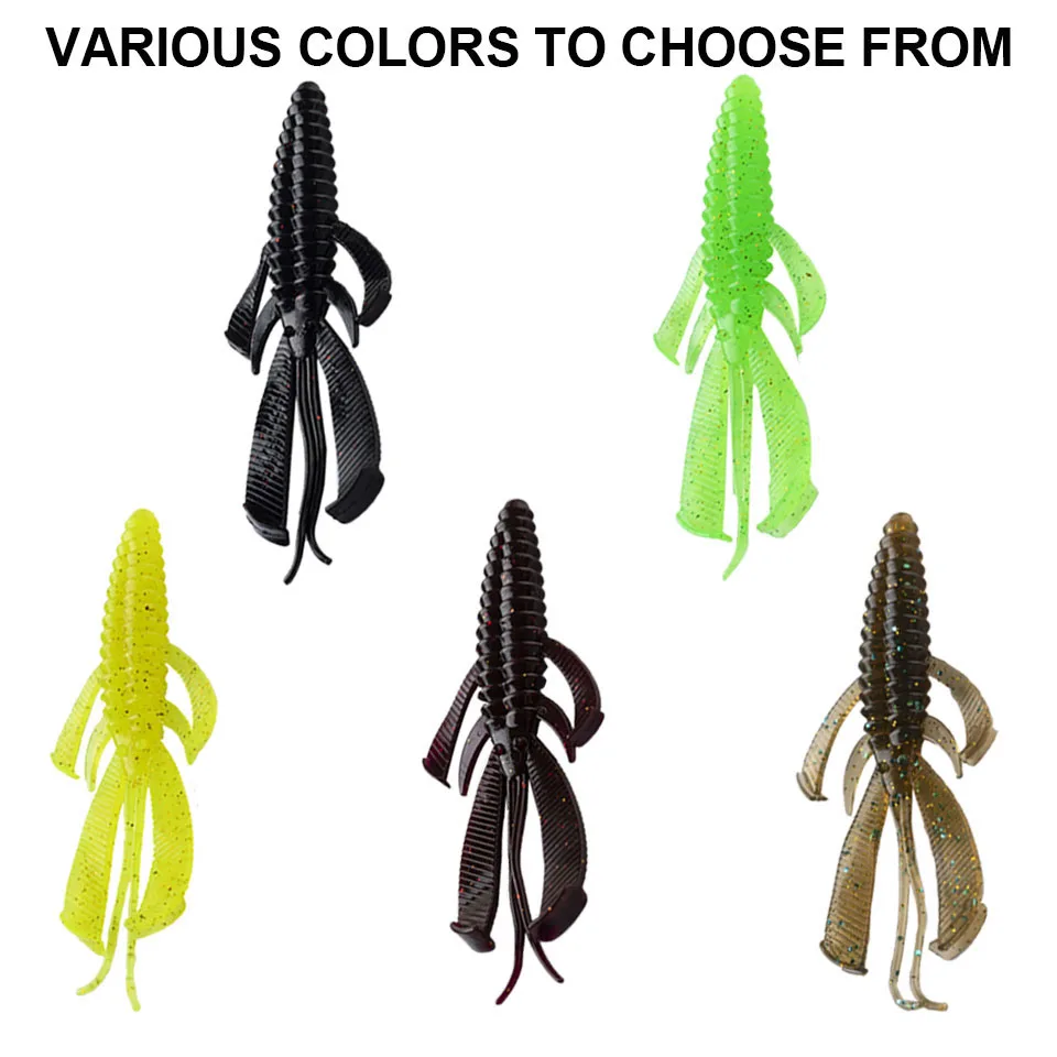 WALK FISH-señuelo de pesca de camarón, 8 unids/lote, 90MM/3G, de silicona artificial, Jigger, Wobblers, aparejos de pesca para lubina - imagen 3