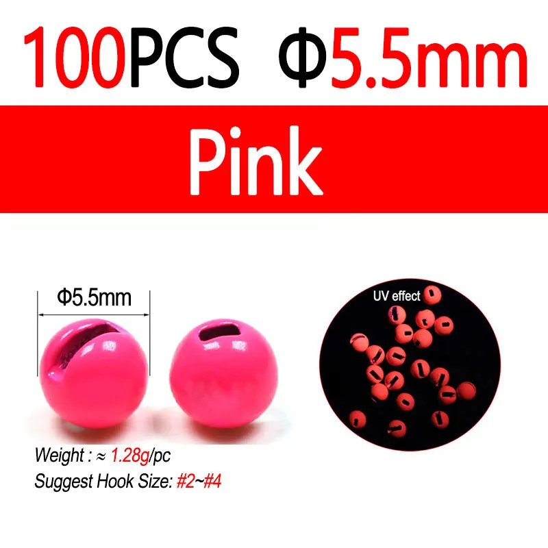 100pcs 5.5mm Pink
