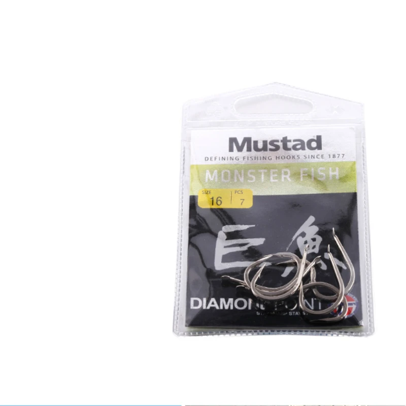 Mustad-anzuelos de Pesca de acero al carbono, paquete de 5 unidades, anzuelos de púas en el océano profundo, punta plana, pez monstruo grande, ángulo de mar, 13103 - imagen 5