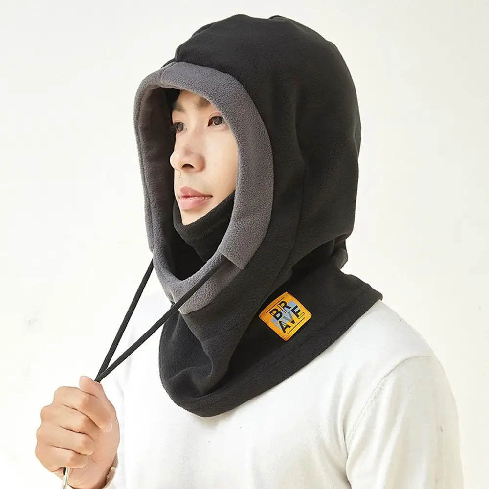 Gorros de felpa informales, gorro grueso con calentador de cuello, gorro con protección para los oídos, a prueba de viento, para mantener el calor, conjunto de bufanda para exteriores - imagen 5
