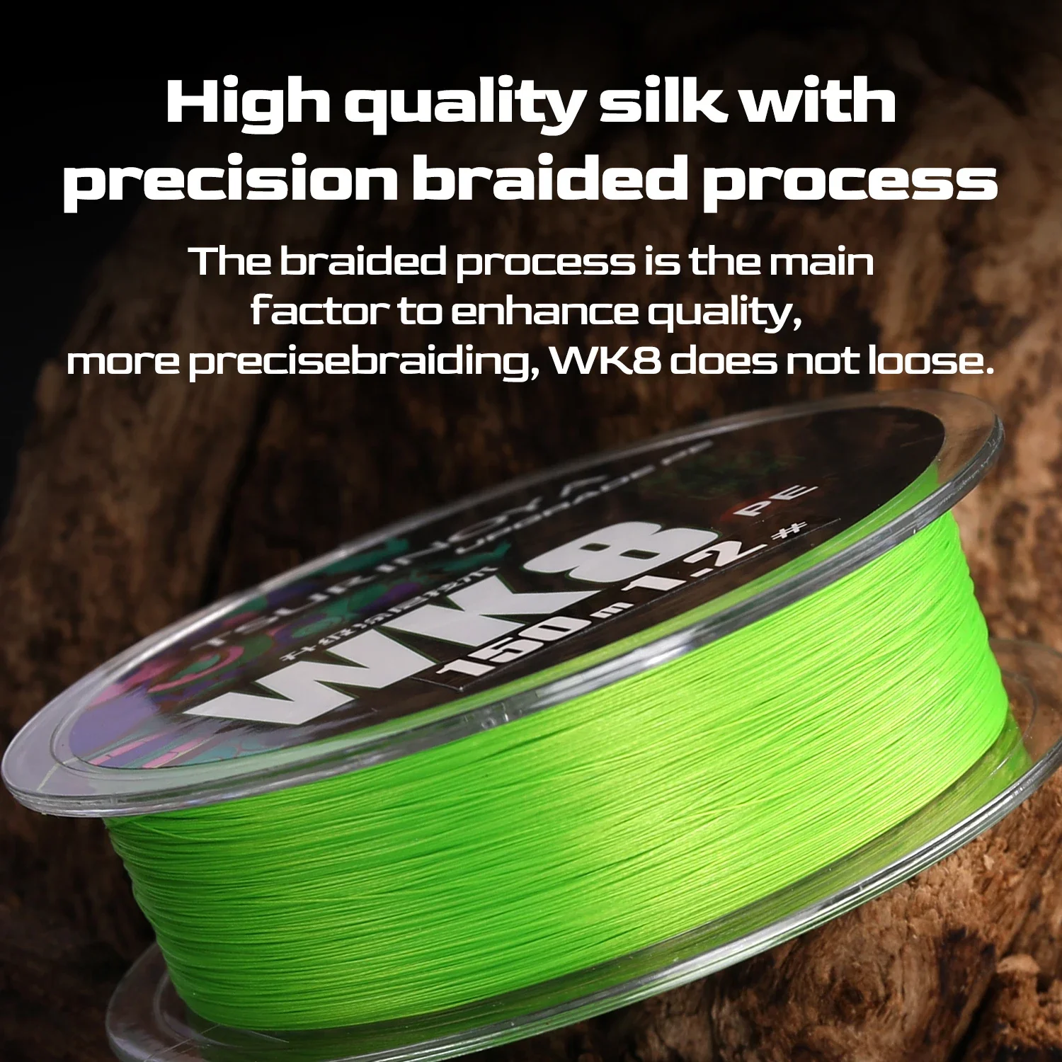 TSURINOYA-sedal de pesca de PE de 150M, 8 hebras, WK8, fundición larga, 8 tejidos trenzados, línea multifilamento suave de agua salada, alambre de 14-50LB para carpa - imagen 4