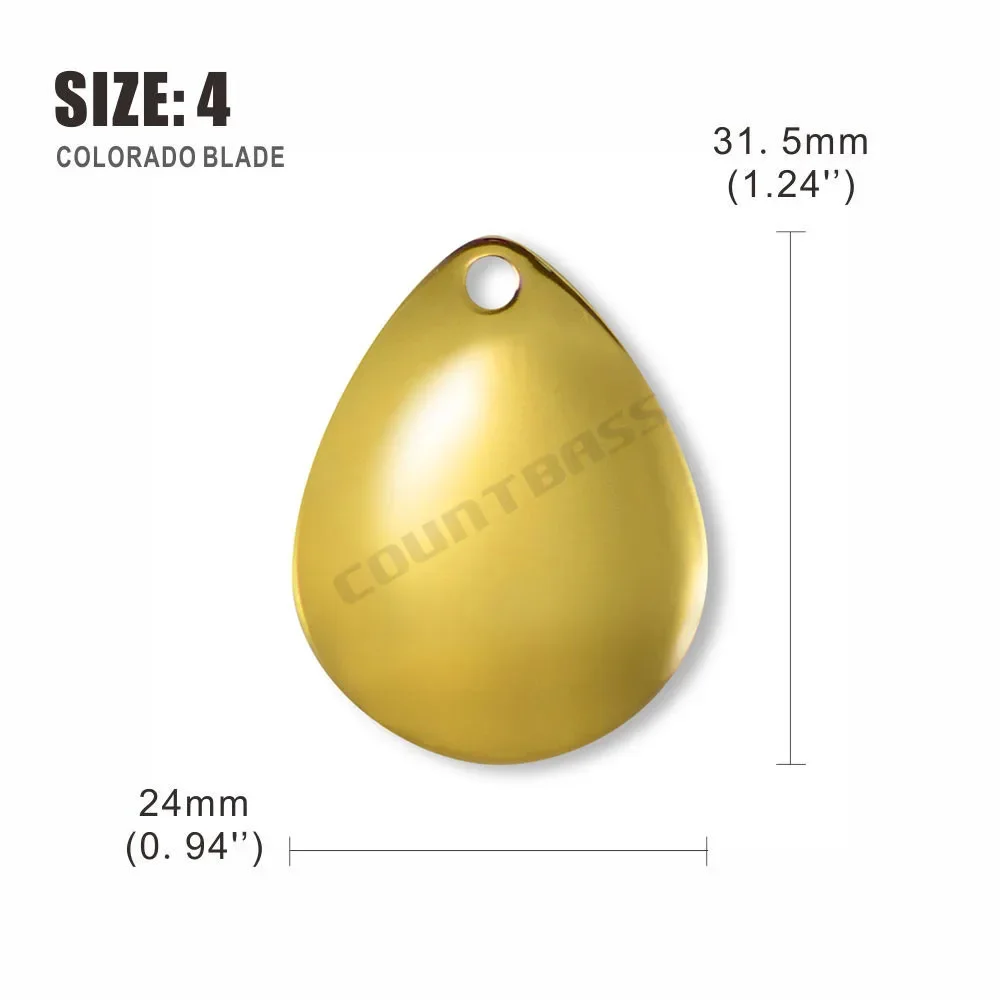 Countbass Colorado Blade – Acabado oro para spinnerbait - imagen 2