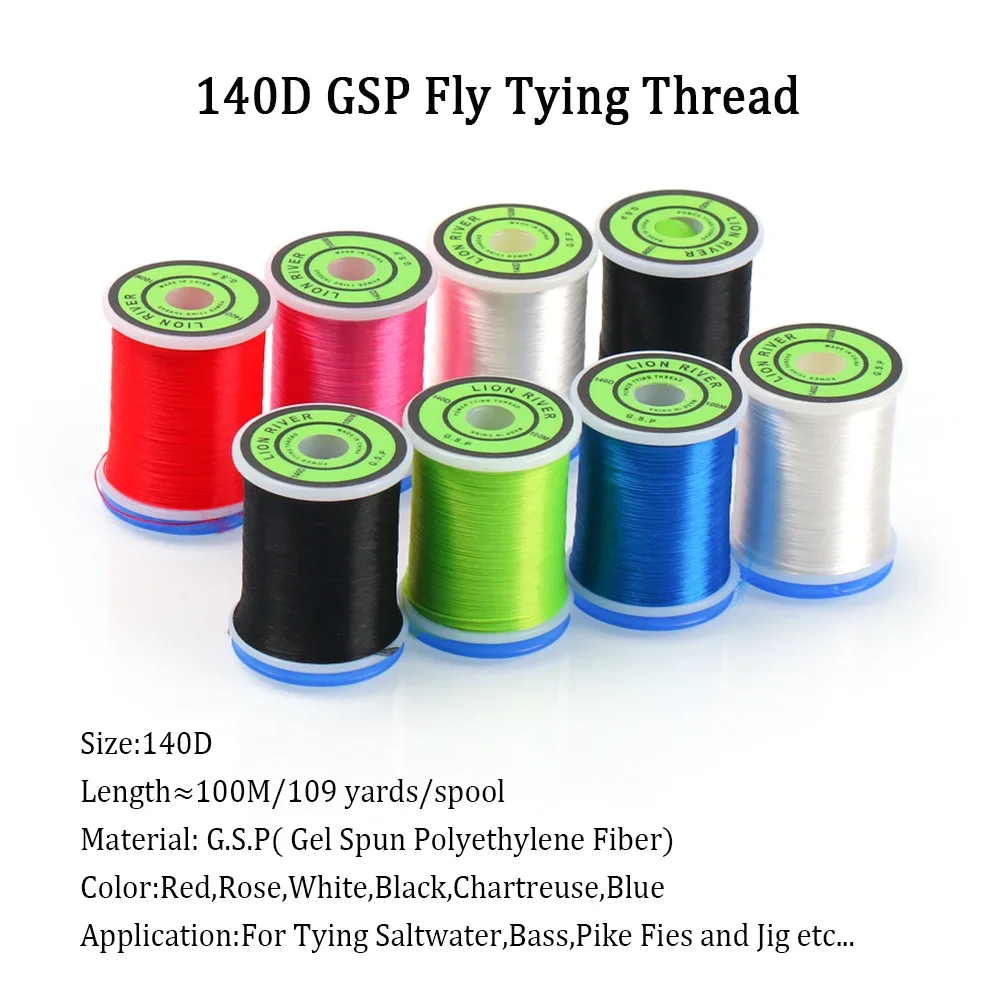 Wifreo-hilos de atado de moscas, hilo de polietileno de alta resistencia, Material de atado de moscas, lubina, Lucio, agua salada, 2 carretes, 140D, GSP - imagen 3