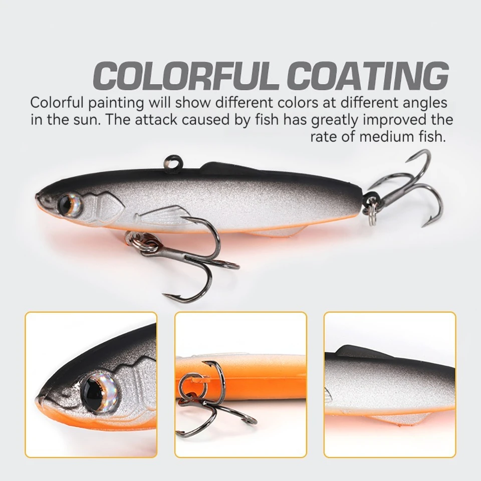 WALK FISH-cebo Luya de 18/28g, capa de natación completa, cebo duro biónico Vib de silicona usado de largo alcance, resistente a bajas temperaturas, 1 Uds. - imagen 2