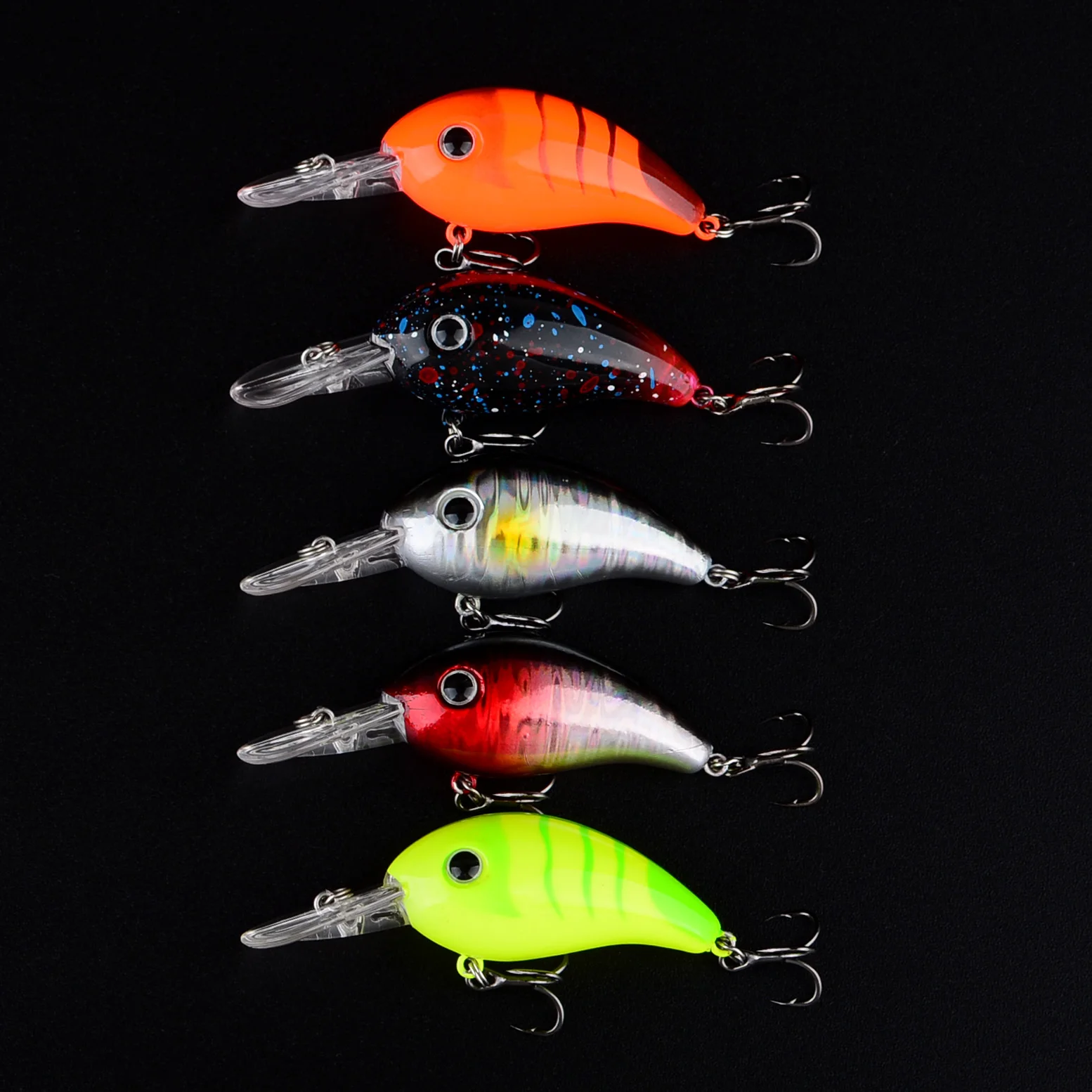 5 uds Crankbaits Señuelos de pesca flotantes cebo duro Artificial Wobbler Bass Pike perca aparejos de pesca - imagen 4