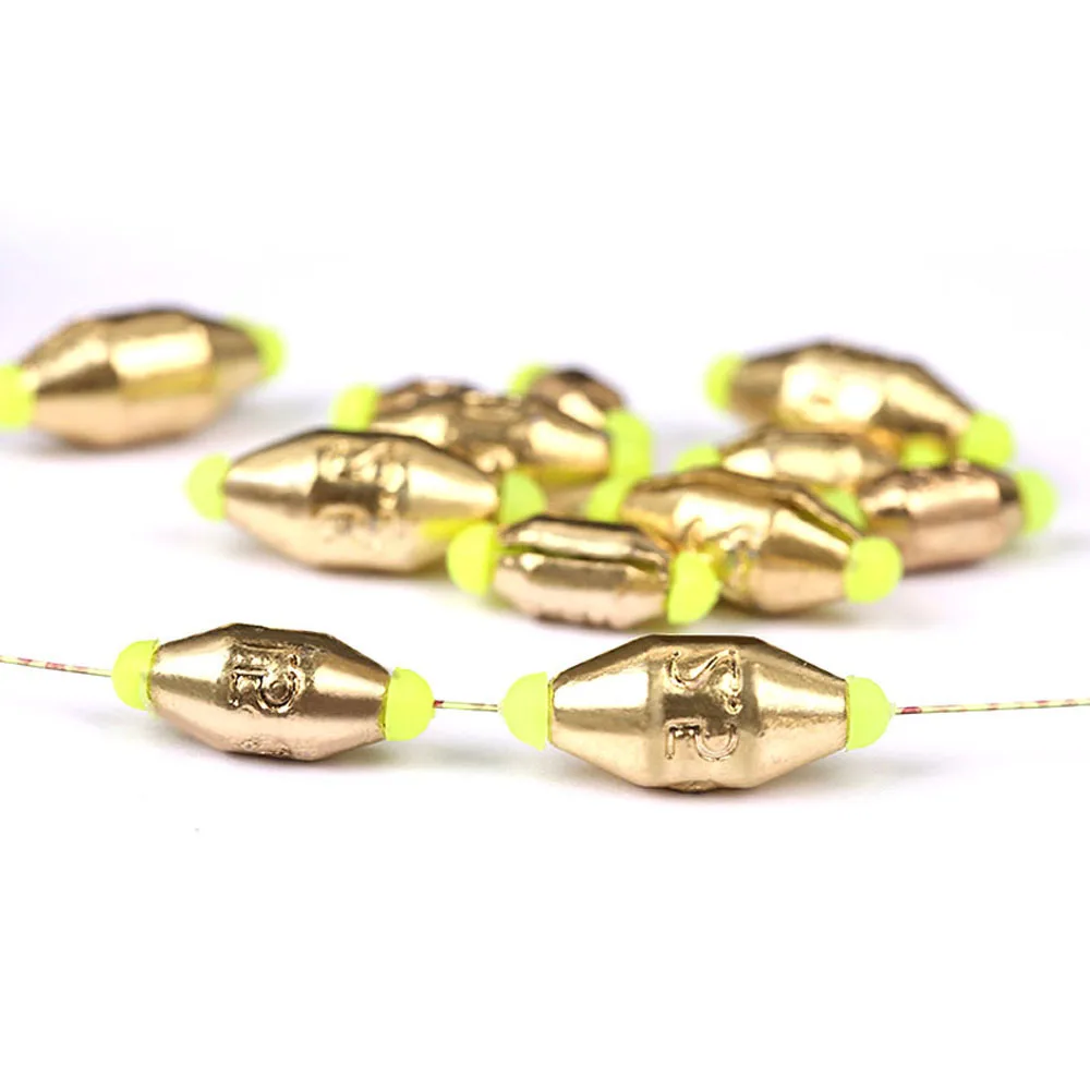 10 unids/caja 0,5 # -3.0 # Plomo de pesca de cobre, pesas de 11,2g,5,6g, 3,5g, línea que no daña, entrada rápida en accesorios de aparejos de agua - imagen 4